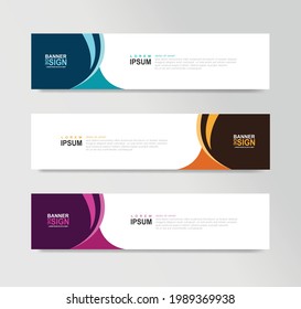 Plantilla Web de diseño de pancartas de resumen de vectores