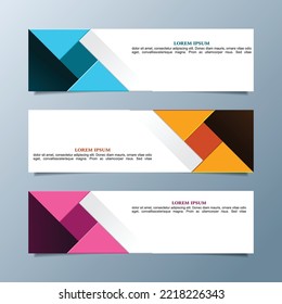 Vector abstract banner design web template