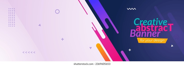 Vector abstract banner design web template. Color gradient background, geometric halftone pattern, vector abstract trendy graphic design.
