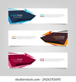 Vector abstract banner design web template