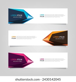 Vector abstract banner design web template