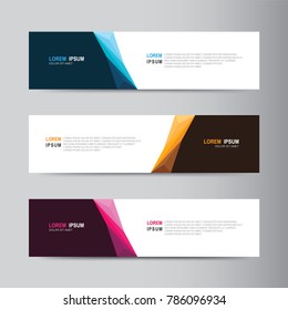 Vector abstract banner design web template