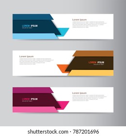 Vector abstract banner design web template