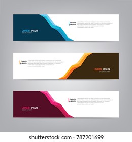 Vector abstract banner design web template