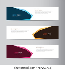 Vector abstract banner design web template