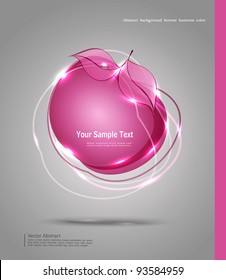 vector abstract banner in the form of an apple