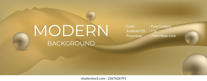 Vector abstract banner. Geometric header, background. Gold coupon template.
