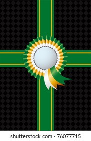 vector abstract banner with label and ribbon