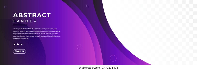 Vector abstract banner modern web background or header template. a place for photos.