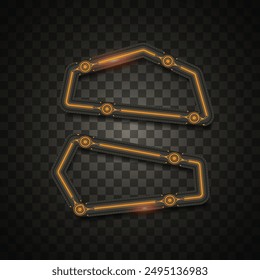Vektorgrafik des abstrakten Banners. Einfaches Banner. Futuristischer Banner.