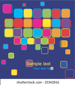 Vector abstract banner with squares