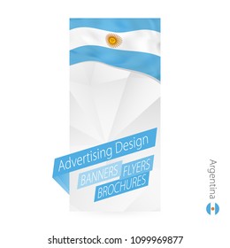 Vector abstract banner template for Argentina. Advertising template with flag of Argentina.