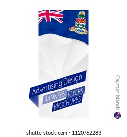 Vector abstract banner template for Cayman Islands.