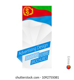 Vector abstract banner template for Eritrea. Advertising template with flag of Eritrea.