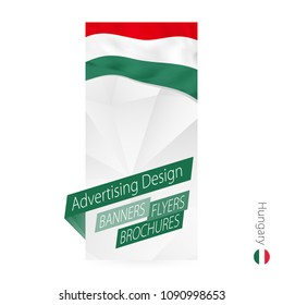 Vector abstract banner template for Hungary. Advertising template with flag of Hungary.