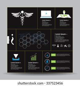 vector abstract banner template infographic and icon modern design