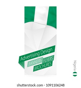 Vector abstract banner template for Nigeria. Advertising template with flag of Nigeria.