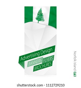 Vector abstract banner template for Norfolk Island. Advertising template with flag of Norfolk Island.