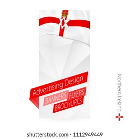 Vector abstract banner template for Northern Ireland. Advertising template with flag of Northern Ireland.