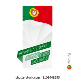 Vector abstract banner template for Portugal. Advertising template with flag of Portugal.