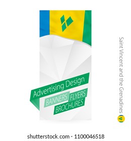 Vector abstract banner template for Saint Vincent and the Grenadines.