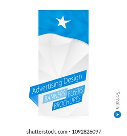 Vector abstract banner template for Somalia. Advertising template with flag of Somalia.