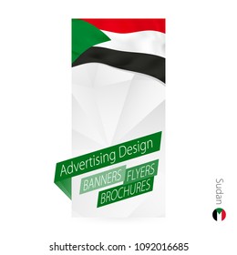 Vector abstract banner template for Sudan. Advertising template with flag of Sudan.
