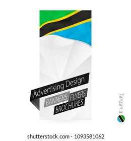 Vector abstract banner template for Tanzania. Advertising template with flag of Tanzania.