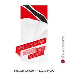 Vector abstract banner template for Trinidad and Tobago.