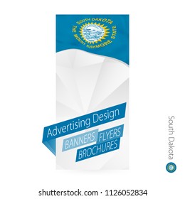 Vector abstract banner template for US state South Dakota. Advertising template with flag of South Dakota.