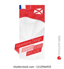 Vector abstract banner template for Wallis and Futuna. 