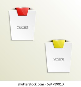 Vector abstract banner. The two original rectangular form. The flat image. Advertising Design shape. Vector label tag.