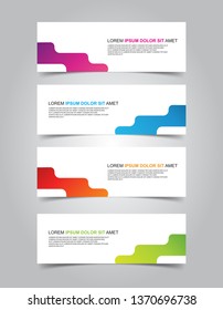 Vector abstract banner web template