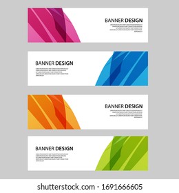 Plantilla web de banners abstractos de vectores