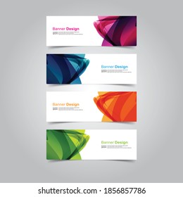 Plantilla web de banners de abstracto de vectores