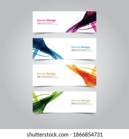 Plantilla web de banners de abstracto de vectores