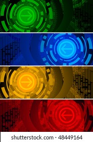 Vector abstract banners; clip-art