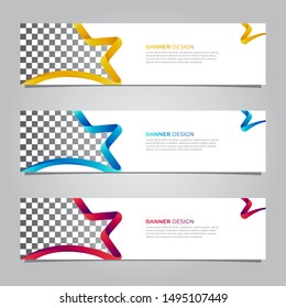 Vector abstract banners. Modern templates for web, landing page, footer, layout, header