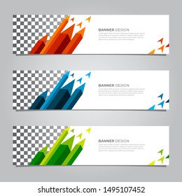 Vector abstract banners. Modern templates for web, landing page, footer, layout, header