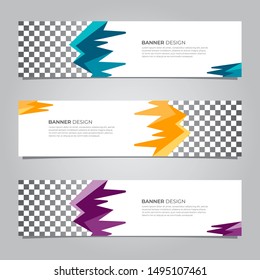 Vector abstract banners. Modern templates for web, landing page, footer, layout, header