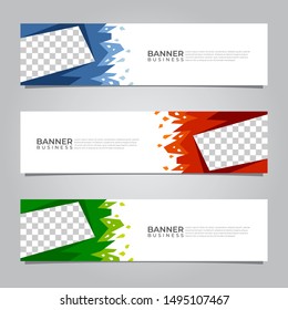 Vector abstract banners. Modern templates for web, landing page, footer, layout, header