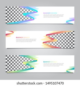 Vector abstract banners. Modern templates for web, landing page, footer, layout, header