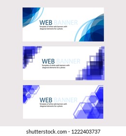 Vector abstract banner,Template of white web banners,for advertising business, travel, food ,esp10
