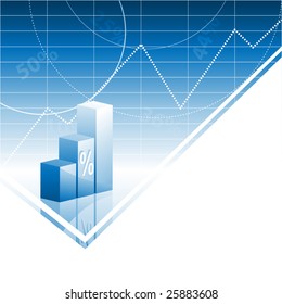 vector abstract bar graphs with reflections
