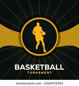 Vector abstract basketball tournament sports background.