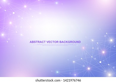 Vector abstract big data visualization. Complex data threads graphic. Abstract vector graphics. Futuristic infographic illustration.