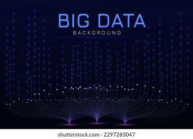 Vector abstract big data visualization. Visual information background. Future technology