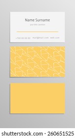 Vector abstract bird origami creative business cards template set