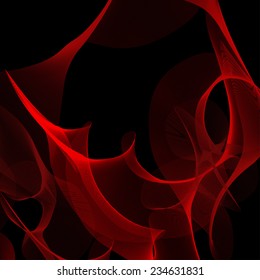 Vector abstract black background of red lines