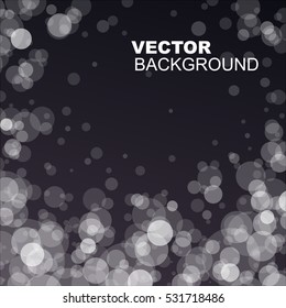 Vector abstract black background with white circles